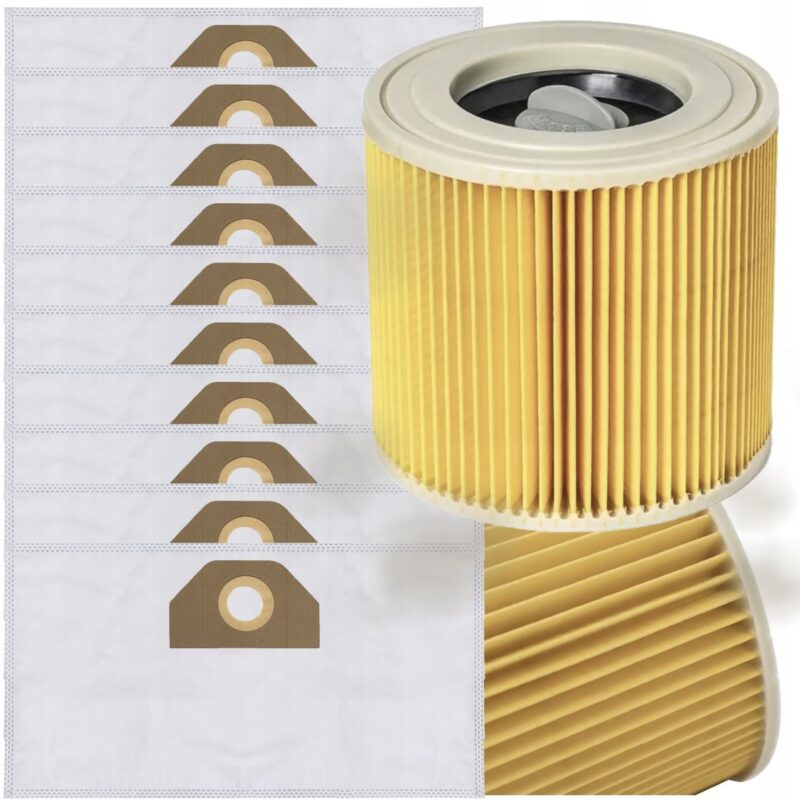 10szt Worki do odkurzacza KARCHER WD3 WD2 WD6 SE 4001 Plus FILTR