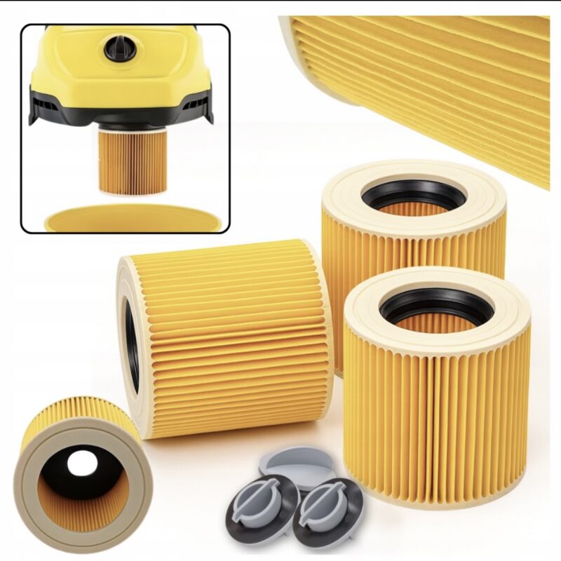 3x Filtr do odkurzacza KARCHER WD3 WD 3 MV3 WD2 SE4001 KWD3 okrągły zapas