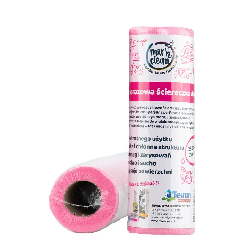 Mix'n Clean Wielorazowe ściereczki AQUA Różowe