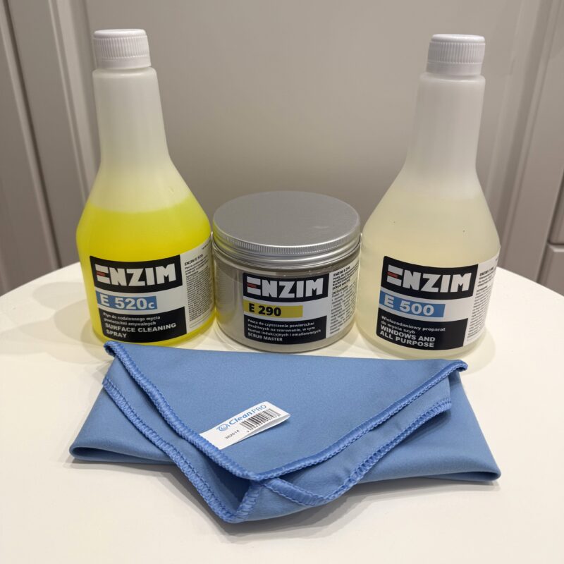 Zestaw do okien i ram okiennych, ściereczka CLEAN PRO